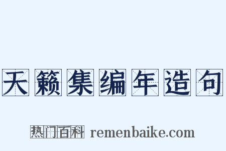 天籁集编年造句是什么意思的图片
